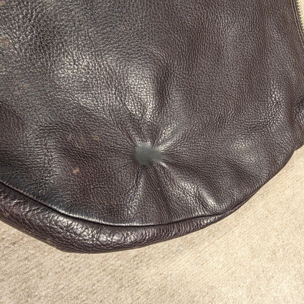 Coach Madison Espresso Brown Pebbled Leather Hobo Shoulder Bag 13655 - Picture 4 of 10
